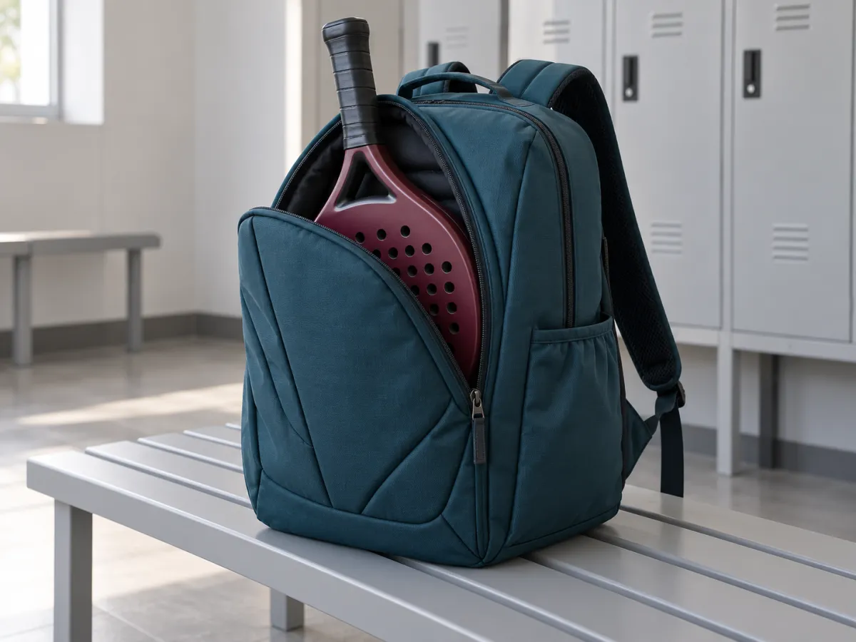 A dedicated sports backpack with a padded racket compartment and carrying straps